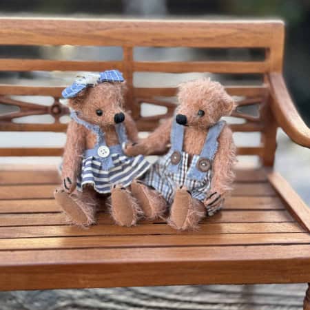 Little Mohair Bear Couple